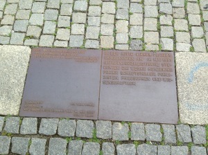 An eerily predictive iron plaque installed in the 1800's which says something along the lines of "Where books are burned, so too shall bodies" - found in one of the squares of Nazi book burnings